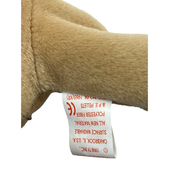 Ty Beanie Baby Fetch Dog Plush 1997 Retired Collectible Soft Tan Polyester 8" - Picture 5 of 5